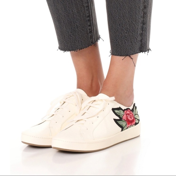 Joie Shoes - Joie- NEW Daryl Leather Embroidered Floral Sneakers SiE 6
